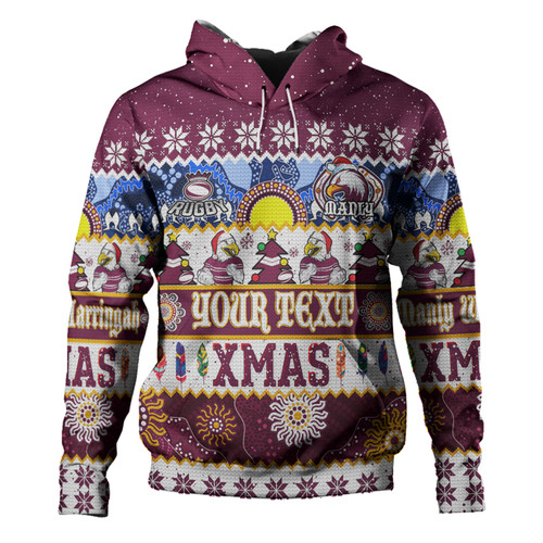 Manly Warringah Sea Eagles Christmas Aboriginal Custom Hoodie - Indigenous Knitted Ugly Xmas Style Hoodie Manly Warringah Sea Eagles Christmas Aboriginal Custom Hoodie - Indigenous Knitted Ugly Xmas Style Hoodie