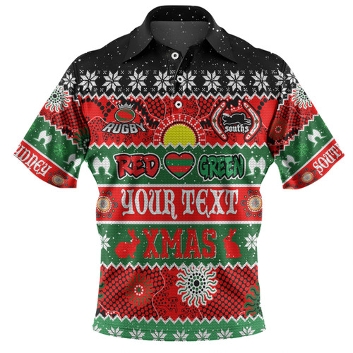 South Sydney Rabbitohs Aboriginal Custom Polo Shirt - Indigenous Knitted Ugly Xmas Style Polo Shirt South Sydney Rabbitohs Aboriginal Custom Polo Shirt - Indigenous Knitted Ugly Xmas Style Polo Shirt