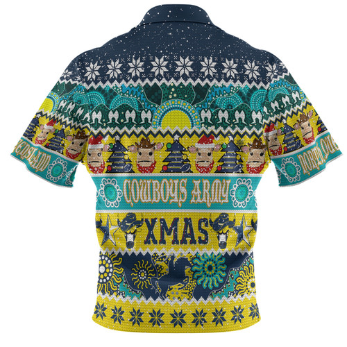 North Queensland Cowboys Christmas Aboriginal Custom Polo Shirt - Indigenous Knitted Ugly Xmas Style Polo Shirt North Queensland Cowboys Christmas Aboriginal Custom Polo Shirt - Indigenous Knitted Ugly Xmas Style Polo Shirt