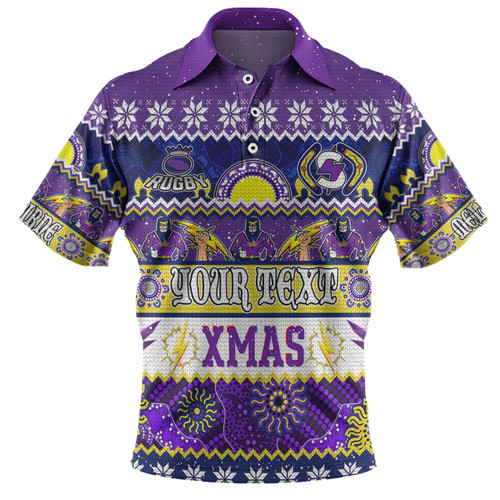 Melbourne Storm Christmas Aboriginal Custom Polo Shirt - Indigenous Knitted Ugly Xmas Style Polo Shirt Melbourne Storm Christmas Aboriginal Custom Polo Shirt - Indigenous Knitted Ugly Xmas Style Polo Shirt