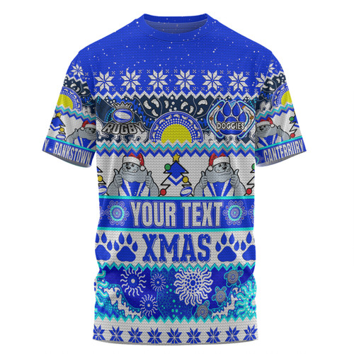 Canterbury-Bankstown Bulldogs Christmas Aboriginal Custom T-Shirt - Indigenous Knitted Ugly Xmas Style T-Shirt Canterbury-Bankstown Bulldogs Christmas Aboriginal Custom T-Shirt - Indigenous Knitted Ugly Xmas Style T-Shirt