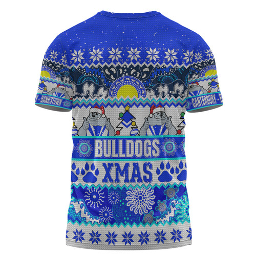 Canterbury-Bankstown Bulldogs Christmas Aboriginal Custom T-Shirt - Indigenous Knitted Ugly Xmas Style T-Shirt Canterbury-Bankstown Bulldogs Christmas Aboriginal Custom T-Shirt - Indigenous Knitted Ugly Xmas Style T-Shirt