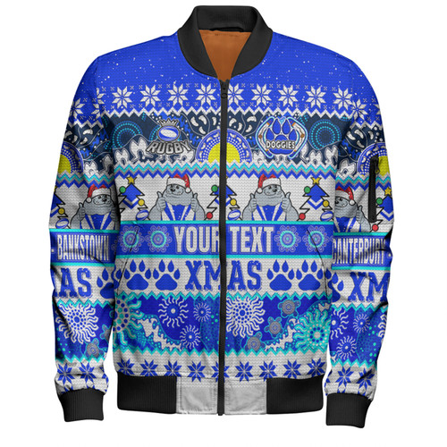 Canterbury-Bankstown Bulldogs Christmas Aboriginal Custom Bomber Jacket - Indigenous Knitted Ugly Xmas Style Bomber Jacket Canterbury-Bankstown Bulldogs Christmas Aboriginal Custom Bomber Jacket - Indigenous Knitted Ugly Xmas Style Bomber Jacket
