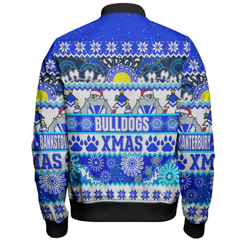 Canterbury-Bankstown Bulldogs Christmas Aboriginal Custom Bomber Jacket - Indigenous Knitted Ugly Xmas Style Bomber Jacket Canterbury-Bankstown Bulldogs Christmas Aboriginal Custom Bomber Jacket - Indigenous Knitted Ugly Xmas Style Bomber Jacket