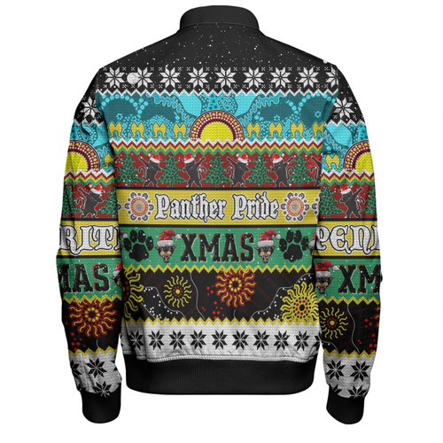 Penrith Panthers Christmas Aboriginal Custom Bomber Jacket - Indigenous Knitted Ugly Xmas Style Bomber Jacket Penrith Panthers Christmas Aboriginal Custom Bomber Jacket - Indigenous Knitted Ugly Xmas Style Bomber Jacket