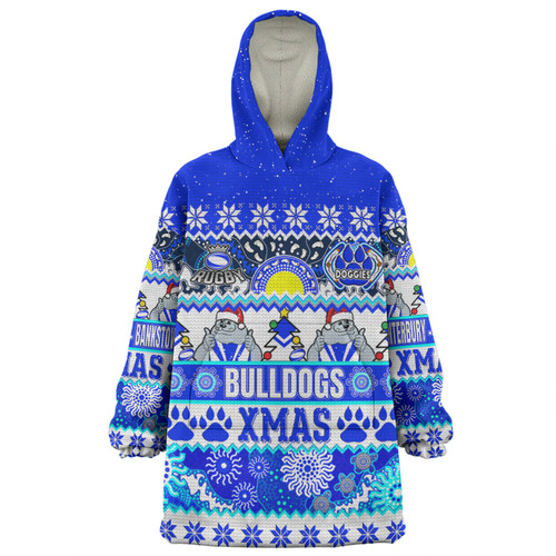 Canterbury-Bankstown Bulldogs Christmas Aboriginal Custom Snug Hoodie - Indigenous Knitted Ugly Xmas Style Snug Hoodie