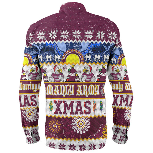 Manly Warringah Sea Eagles Christmas Aboriginal Custom Long Sleeve Shirt - Indigenous Knitted Ugly Xmas Style Long Sleeve Shirt Manly Warringah Sea Eagles Christmas Aboriginal Custom Long Sleeve Shirt - Indigenous Knitted Ugly Xmas Style Long Sleeve Shirt