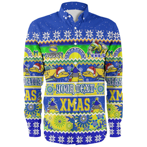 Parramatta Eels Christmas Aboriginal Custom Long Sleeve Shirt - Indigenous Knitted Ugly Xmas Style Long Sleeve Shirt Parramatta Eels Christmas Aboriginal Custom Long Sleeve Shirt - Indigenous Knitted Ugly Xmas Style Long Sleeve Shirt