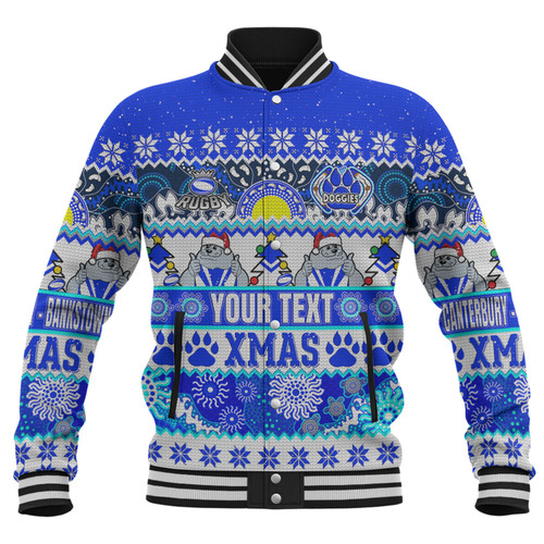 Canterbury-Bankstown Bulldogs Christmas Aboriginal Custom Baseball Jacket - Indigenous Knitted Ugly Xmas Style Baseball Jacket Canterbury-Bankstown Bulldogs Christmas Aboriginal Custom Baseball Jacket - Indigenous Knitted Ugly Xmas Style Baseball Jacket