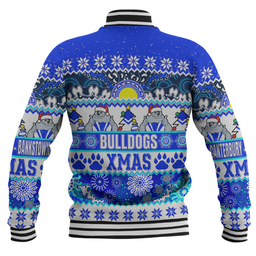 Canterbury-Bankstown Bulldogs Christmas Aboriginal Custom Baseball Jacket - Indigenous Knitted Ugly Xmas Style Baseball Jacket Canterbury-Bankstown Bulldogs Christmas Aboriginal Custom Baseball Jacket - Indigenous Knitted Ugly Xmas Style Baseball Jacket