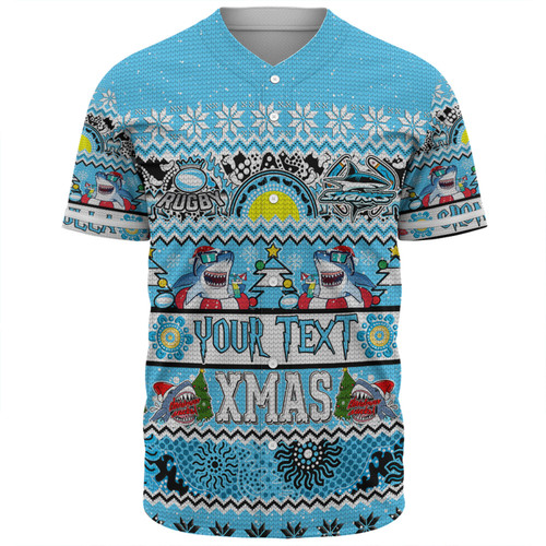 Cronulla-Sutherland Sharks Christmas Aboriginal Custom Baseball Shirt - Indigenous Knitted Ugly Xmas Style Baseball Shirt Cronulla-Sutherland Sharks Christmas Aboriginal Custom Baseball Shirt - Indigenous Knitted Ugly Xmas Style Baseball Shirt