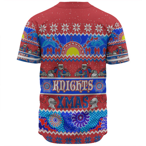 Newcastle Knights Christmas Aboriginal Custom Baseball Shirt - Indigenous Knitted Ugly Xmas Style Baseball Shirt Newcastle Knights Christmas Aboriginal Custom Baseball Shirt - Indigenous Knitted Ugly Xmas Style Baseball Shirt