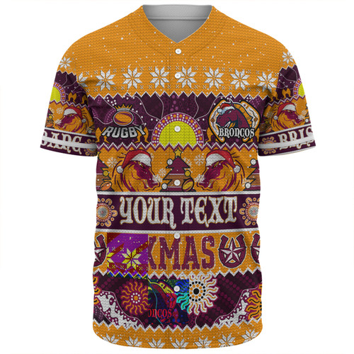 Brisbane Broncos Christmas Aboriginal Custom Baseball Shirt - Indigenous Knitted Ugly Xmas Style Baseball Shirt Brisbane Broncos Christmas Aboriginal Custom Baseball Shirt - Indigenous Knitted Ugly Xmas Style Baseball Shirt