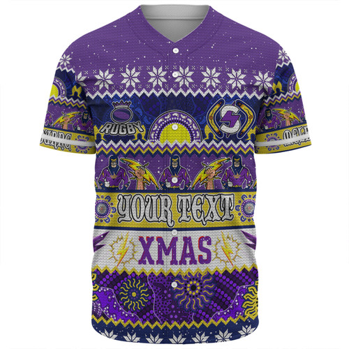 Melbourne Storm Christmas Aboriginal Custom Baseball Shirt - Indigenous Knitted Ugly Xmas Style Baseball Shirt Melbourne Storm Christmas Aboriginal Custom Baseball Shirt - Indigenous Knitted Ugly Xmas Style Baseball Shirt