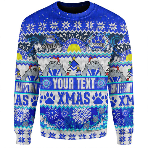 Canterbury-Bankstown Bulldogs Christmas Aboriginal Custom Sweatshirt - Indigenous Knitted Ugly Xmas Style Sweatshirt Canterbury-Bankstown Bulldogs Christmas Aboriginal Custom Sweatshirt - Indigenous Knitted Ugly Xmas Style Sweatshirt