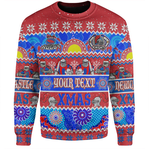 Newcastle Knights Christmas Aboriginal Custom Sweatshirt - Indigenous Knitted Ugly Xmas Style Sweatshirt Newcastle Knights Christmas Aboriginal Custom Sweatshirt - Indigenous Knitted Ugly Xmas Style Sweatshirt