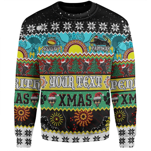 Penrith Panthers Christmas Aboriginal Custom Sweatshirt - Indigenous Knitted Ugly Xmas Style Sweatshirt Penrith Panthers Christmas Aboriginal Custom Sweatshirt - Indigenous Knitted Ugly Xmas Style Sweatshirt