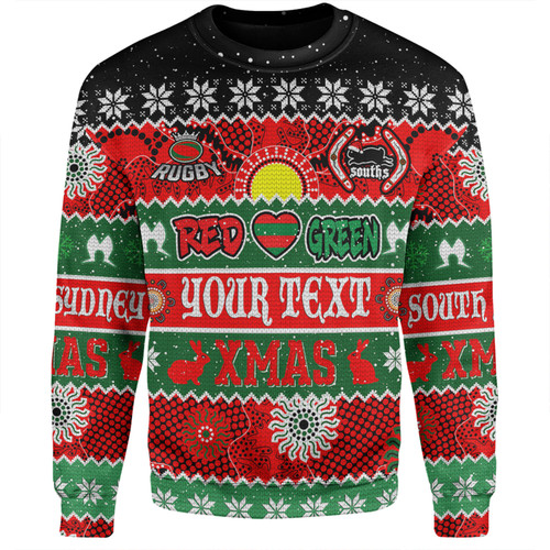 South Sydney Rabbitohs Aboriginal Custom Sweatshirt - Indigenous Knitted Ugly Xmas Style Sweatshirt South Sydney Rabbitohs Aboriginal Custom Sweatshirt - Indigenous Knitted Ugly Xmas Style Sweatshirt