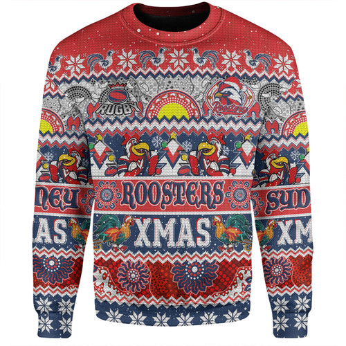 Sydney Roosters Christmas Aboriginal Custom Sweatshirt - Indigenous Knitted Ugly Xmas Style Sweatshirt Sydney Roosters Christmas Aboriginal Custom Sweatshirt - Indigenous Knitted Ugly Xmas Style Sweatshirt