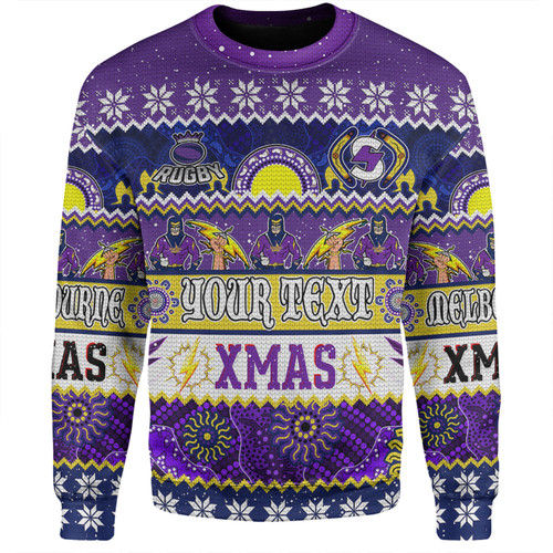 Melbourne Storm Christmas Aboriginal Custom Sweatshirt - Indigenous Knitted Ugly Xmas Style Sweatshirt Melbourne Storm Christmas Aboriginal Custom Sweatshirt - Indigenous Knitted Ugly Xmas Style Sweatshirt
