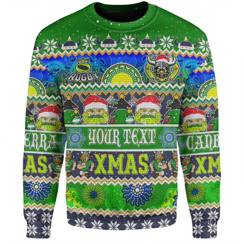 Canberra Raiders Christmas Aboriginal Custom Sweatshirt - Indigenous Knitted Ugly Xmas Style Sweatshirt Canberra Raiders Christmas Aboriginal Custom Sweatshirt - Indigenous Knitted Ugly Xmas Style Sweatshirt