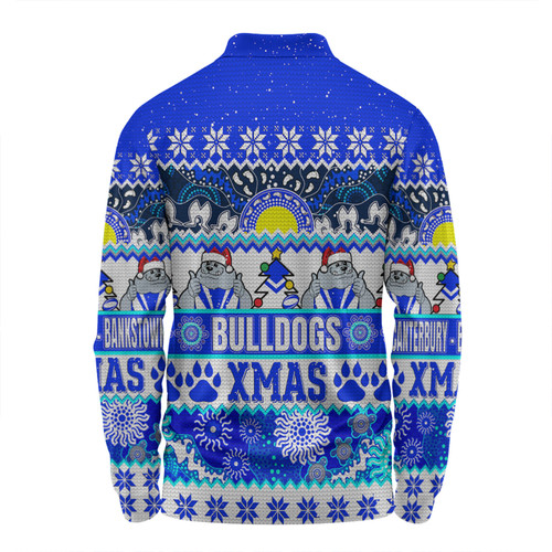 Canterbury-Bankstown Bulldogs Christmas Aboriginal Custom Long Sleeve Polo Shirt - Indigenous Knitted Ugly Xmas Style Long Sleeve Polo Shirt Canterbury-Bankstown Bulldogs Christmas Aboriginal Custom Long Sleeve Polo Shirt - Indigenous Knitted Ugly Xmas Style Long Sleeve Polo Shirt