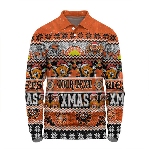 Wests Tigers Christmas Aboriginal Custom Long Sleeve Polo Shirt - Indigenous Knitted Ugly Xmas Style Long Sleeve Polo Shirt Wests Tigers Christmas Aboriginal Custom Long Sleeve Polo Shirt - Indigenous Knitted Ugly Xmas Style Long Sleeve Polo Shirt