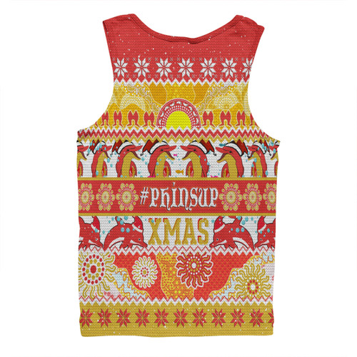 Redcliffe Dolphins Christmas Aboriginal Custom Men Singlet - Indigenous Knitted Ugly Xmas Style Men Singlet Redcliffe Dolphins Christmas Aboriginal Custom Men Singlet - Indigenous Knitted Ugly Xmas Style Men Singlet