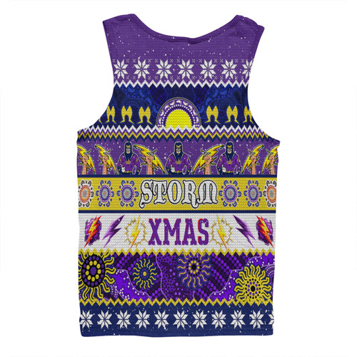 Melbourne Storm Christmas Aboriginal Custom Men Singlet - Indigenous Knitted Ugly Xmas Style Men Singlet Melbourne Storm Christmas Aboriginal Custom Men Singlet - Indigenous Knitted Ugly Xmas Style Men Singlet