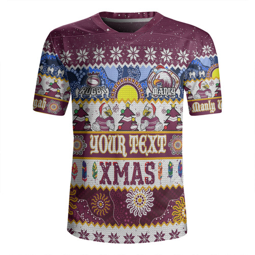 Manly Warringah Sea Eagles Christmas Aboriginal Custom Rugby Jersey - Indigenous Knitted Ugly Xmas Style Rugby Jersey Manly Warringah Sea Eagles Christmas Aboriginal Custom Rugby Jersey - Indigenous Knitted Ugly Xmas Style Rugby Jersey