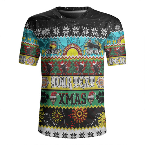 Penrith Panthers Christmas Aboriginal Custom Rugby Jersey - Indigenous Knitted Ugly Xmas Style Rugby Jersey Penrith Panthers Christmas Aboriginal Custom Rugby Jersey - Indigenous Knitted Ugly Xmas Style Rugby Jersey