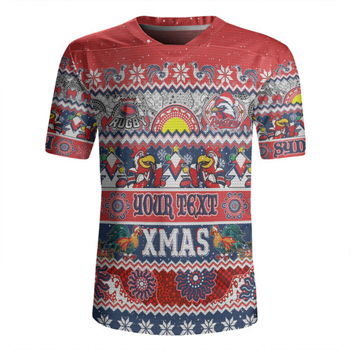 Sydney Roosters Christmas Aboriginal Custom Rugby Jersey - Indigenous Knitted Ugly Xmas Style Rugby Jersey Sydney Roosters Christmas Aboriginal Custom Rugby Jersey - Indigenous Knitted Ugly Xmas Style Rugby Jersey