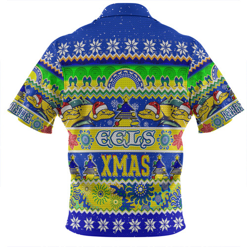 Parramatta Eels Christmas Aboriginal Custom Zip Polo Shirt - Indigenous Knitted Ugly Xmas Style Zip Polo Shirt Parramatta Eels Christmas Aboriginal Custom Zip Polo Shirt - Indigenous Knitted Ugly Xmas Style Zip Polo Shirt