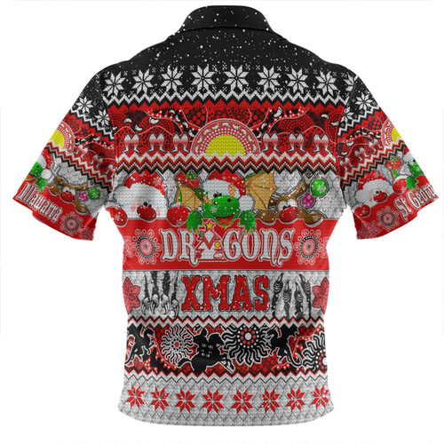 St. George Illawarra Dragons Christmas Aboriginal Custom Zip Polo Shirt - Indigenous Knitted Ugly Xmas Style Zip Polo Shirt St. George Illawarra Dragons Christmas Aboriginal Custom Zip Polo Shirt - Indigenous Knitted Ugly Xmas Style Zip Polo Shirt