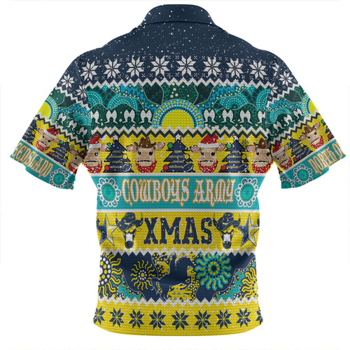 North Queensland Cowboys Christmas Aboriginal Custom Zip Polo Shirt - Indigenous Knitted Ugly Xmas Style Zip Polo Shirt North Queensland Cowboys Christmas Aboriginal Custom Zip Polo Shirt - Indigenous Knitted Ugly Xmas Style Zip Polo Shirt