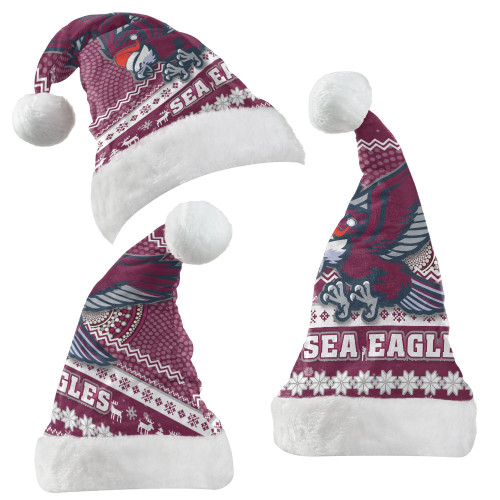 Manly Warringah Sea Eagles Christmas Hat - Ugly Xmas And Aboriginal Patterns For Die Hard Fan Manly Warringah Sea Eagles Christmas Hat - Ugly Xmas And Aboriginal Patterns For Die Hard Fan