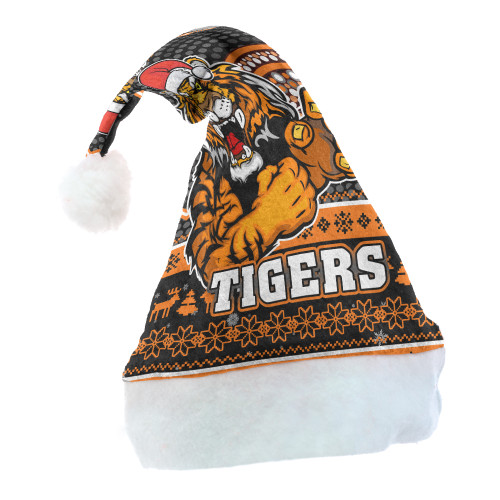 Wests Tigers Christmas Hat - Ugly Xmas And Aboriginal Patterns For Die Hard Fan