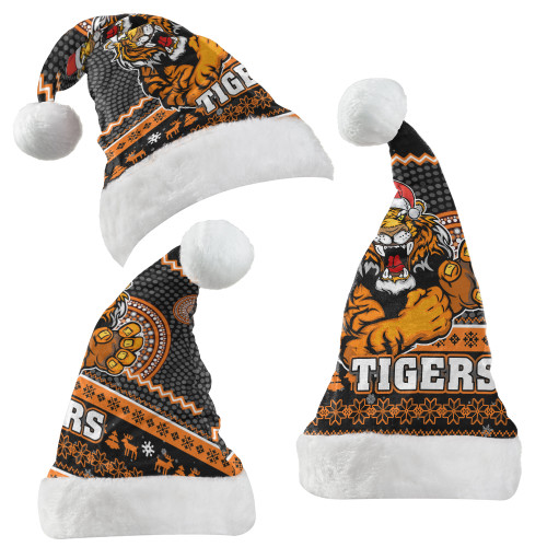 Wests Tigers Christmas Hat - Ugly Xmas And Aboriginal Patterns For Die Hard Fan Wests Tigers Christmas Hat - Ugly Xmas And Aboriginal Patterns For Die Hard Fan