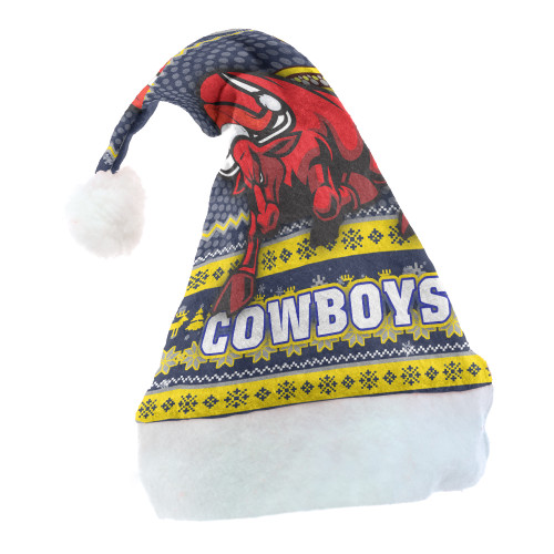 North Queensland Cowboys Christmas Hat - Ugly Xmas And Aboriginal Patterns For Die Hard Fan