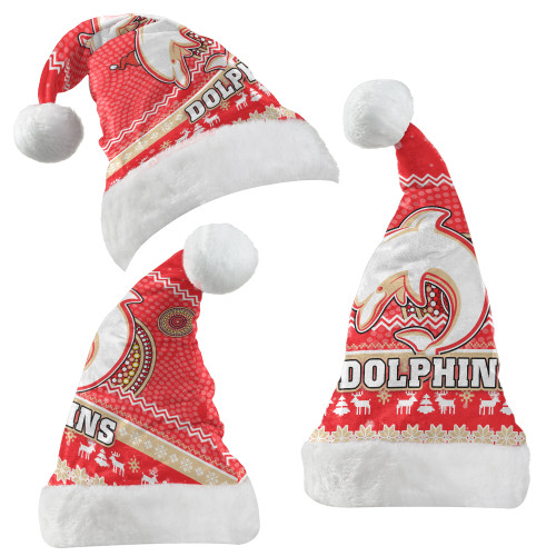 Redcliffe Dolphins Christmas Hat - Ugly Xmas And Aboriginal Patterns For Die Hard Fan Redcliffe Dolphins Christmas Hat - Ugly Xmas And Aboriginal Patterns For Die Hard Fan