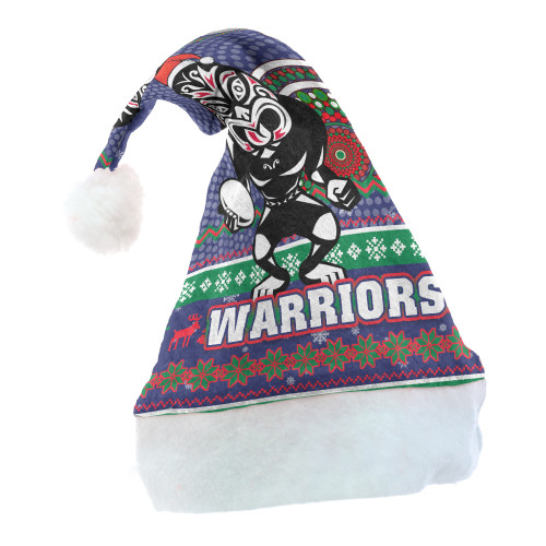 New Zealand Warriors Christmas Hat - Ugly Xmas And Aboriginal Patterns For Die Hard Fan