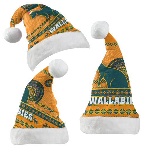 Australia Wallabies Christmas Hat - Ugly Xmas And Aboriginal Patterns For Die Hard Fan Australia Wallabies Christmas Hat - Ugly Xmas And Aboriginal Patterns For Die Hard Fan
