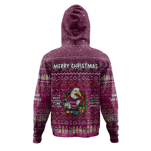 Manly Warringah Sea Eagles Christmas Custom Hoodie - Chrissie Spirit Hoodie Manly Warringah Sea Eagles Christmas Custom Hoodie - Chrissie Spirit Hoodie
