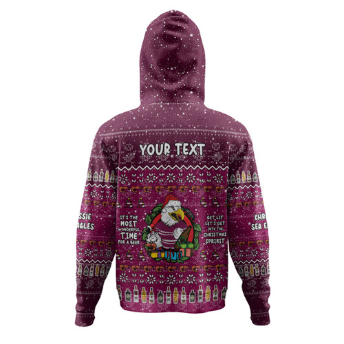 Manly Warringah Sea Eagles Christmas Custom Hoodie - Chrissie Spirit Hoodie Manly Warringah Sea Eagles Christmas Custom Hoodie - Chrissie Spirit Hoodie