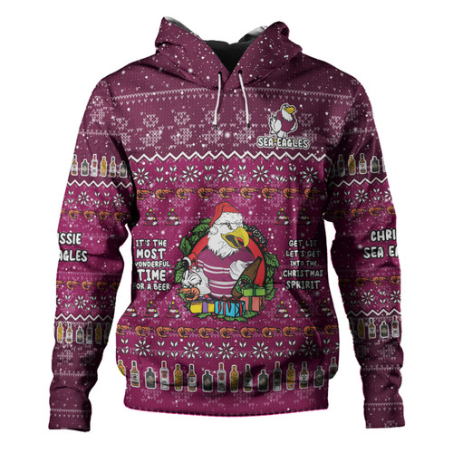 Manly Warringah Sea Eagles Christmas Custom Hoodie - Chrissie Spirit Hoodie