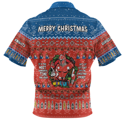 Newcastle Knights Christmas Custom Polo Shirt - Chrissie Spirit Polo Shirt Newcastle Knights Christmas Custom Polo Shirt - Chrissie Spirit Polo Shirt