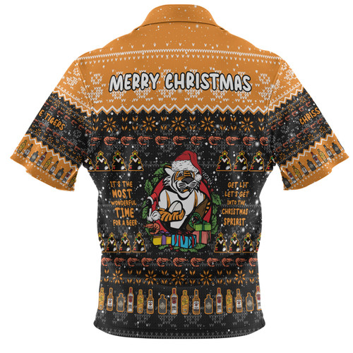 Wests Tigers Christmas Custom Polo Shirt - Chrissie Spirit Polo Shirt Wests Tigers Christmas Custom Polo Shirt - Chrissie Spirit Polo Shirt
