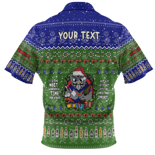 New Zealand Warriors Christmas Custom Polo Shirt - Chrissie Spirit Polo Shirt New Zealand Warriors Christmas Custom Polo Shirt - Chrissie Spirit Polo Shirt