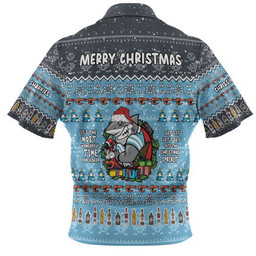 Cronulla-Sutherland Sharks Christmas Custom Hawaiian Shirt - Chrissie Spirit Hawaiian Shirt Cronulla-Sutherland Sharks Christmas Custom Hawaiian Shirt - Chrissie Spirit Hawaiian Shirt