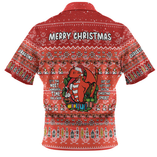 St. George Illawarra Dragons Christmas Custom Hawaiian Shirt - Chrissie Spirit Hawaiian Shirt St. George Illawarra Dragons Christmas Custom Hawaiian Shirt - Chrissie Spirit Hawaiian Shirt